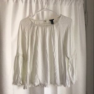 White 3/4 Sleeve Forever 21 Top